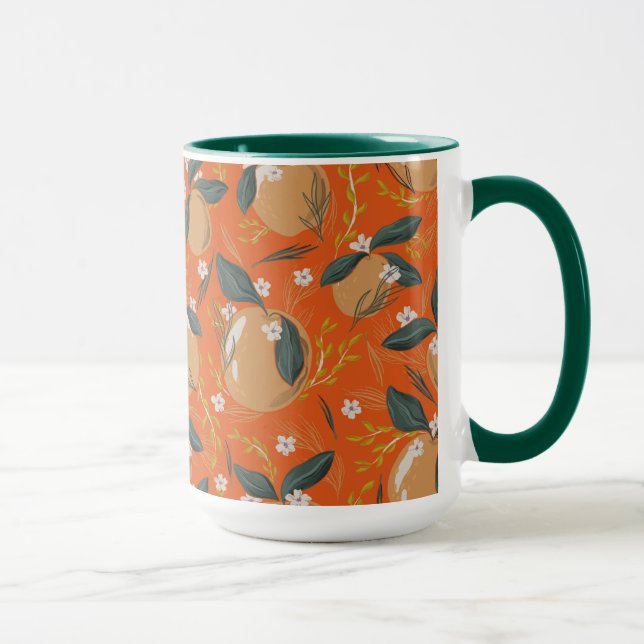 Christmas pairs and flowers pattern mug (Right)
