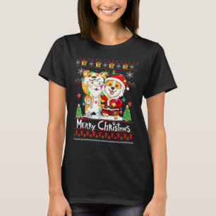 Christmas Pajama Corgi Tree Xmas Ugly Christmas Sw T-Shirt