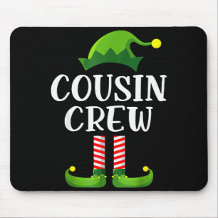 Christmas Pajama Cousin Crew Funny Elf Matching Pa Mouse Pad