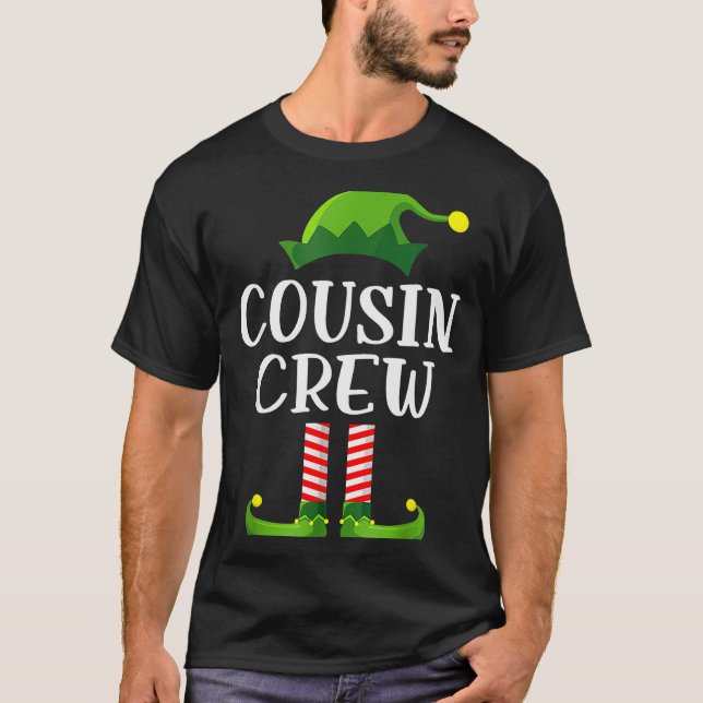 Christmas Pajama Cousin Crew Funny Elf Matching Pa T-Shirt (Front)
