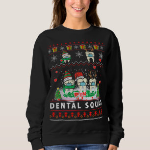 Christmas Pajama Dental Squad Teeth Ugly Christmas Sweatshirt