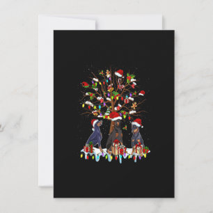 Christmas Pajama Doberman Tree Xmas Dog Dad Mum Invitation