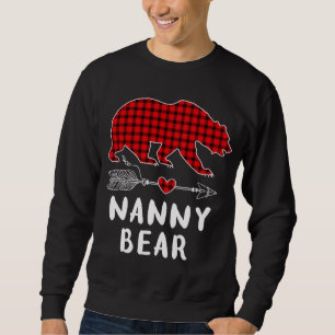 Christmas Pajama Family Arrow Nanny Bear Red Plaid Sweatshirt