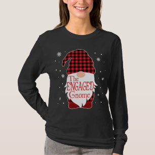 Christmas Pajama Family Gift Engaged Gnome Buffalo T-Shirt