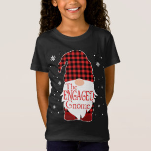 Christmas Pajama Family Gift Engaged Gnome Buffalo T-Shirt