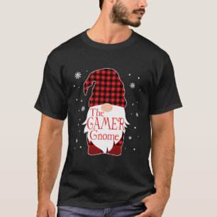 Christmas Pajama Family Gift Gamer Gnome Buffalo P T-Shirt