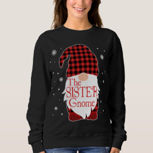 Christmas Pajama Family Gift Sister Gnome Buffalo  Sweatshirt