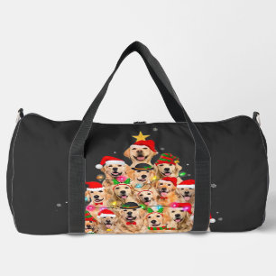 Christmas Pajama Golden Retriever Tree Xmas Gift D Duffle Bag