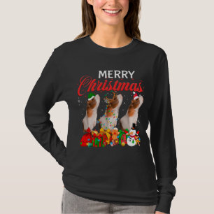 Christmas Pajama Guinea pig Lover Xmas Tree Lights T-Shirt