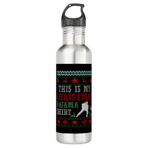 christmas pajama hockey 710 ml water bottle