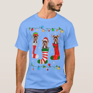 Christmas Pajama Lights Pitbull Dog Puppy Lover  T-Shirt