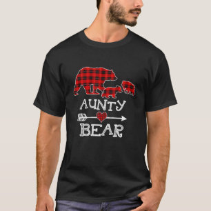 Christmas Pajama Matching Family Red Plaid Aunty B T-Shirt