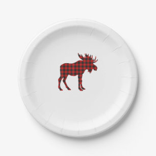 Christmas Pajama Moose Tee Animal Pyjamas Xmas Gif Paper Plate