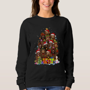 Christmas Pajama Newfoundland Tree Xmas Gifts Dog Sweatshirt