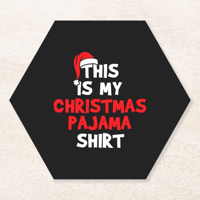 Christmas Pajama Paper Coaster (Front)