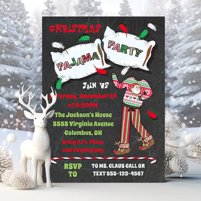 Christmas Pajama Party Invitations (Creator Uploaded)