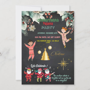 Christmas Pajama Party Kids Invitation