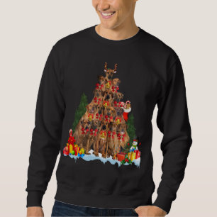 Christmas Pajama Rhodesian Ridgeback Xmas Tree Gif Sweatshirt
