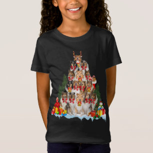 Christmas Pajama Rough Collie Xmas Tree Gifts Dog T-Shirt
