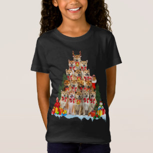 Christmas Pajama Shiba Inu Xmas Tree Gifts Dog Dad T-Shirt
