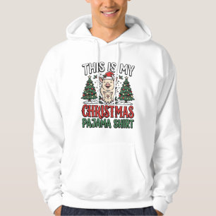 Christmas Pajama Shirt Cute Pig Holiday Vector Des