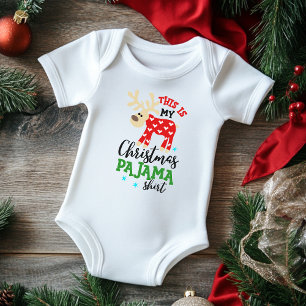 Christmas Pajama Shirt Cute Reindeer Festive
