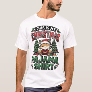 Christmas Pajama Shirt Cute Vintage Holiday Tee_1