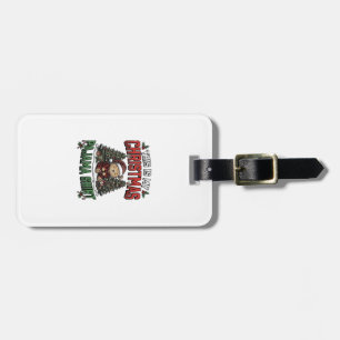 Christmas Pajama Shirt Cute Vintage Holiday Tee_1 Luggage Tag