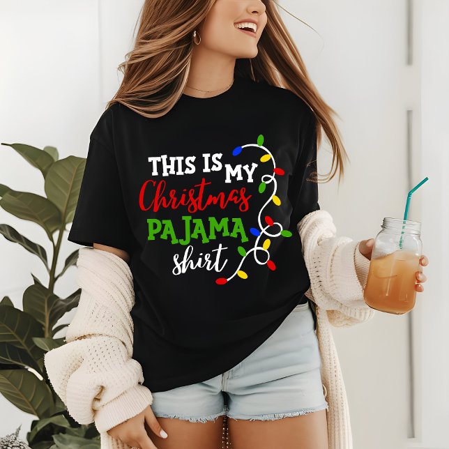 Christmas Pajama Shirt Festive Lights Holidays (Creator Uploaded)