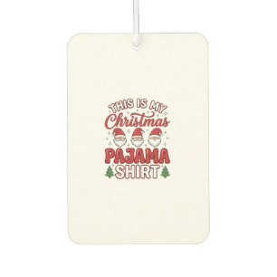 Christmas Pajama Shirt Gnome Holiday Design Car Air Freshener