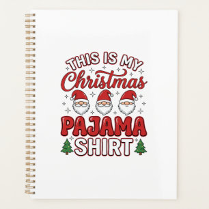 Christmas Pajama Shirt Gnome Holiday Design Planner