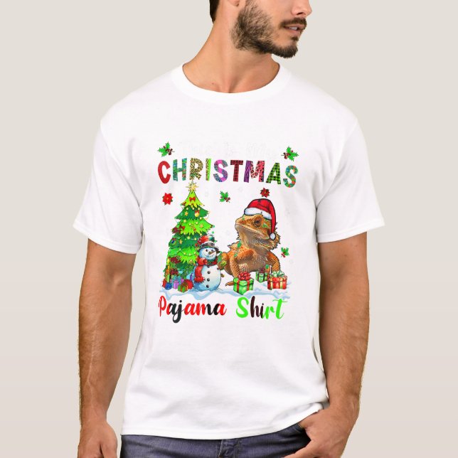 Christmas Pajama Shirt Santa Bearded (Front)