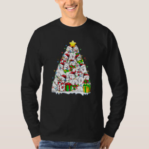 Christmas Pajama Tree American Eskimo Dogs And Sno T-Shirt