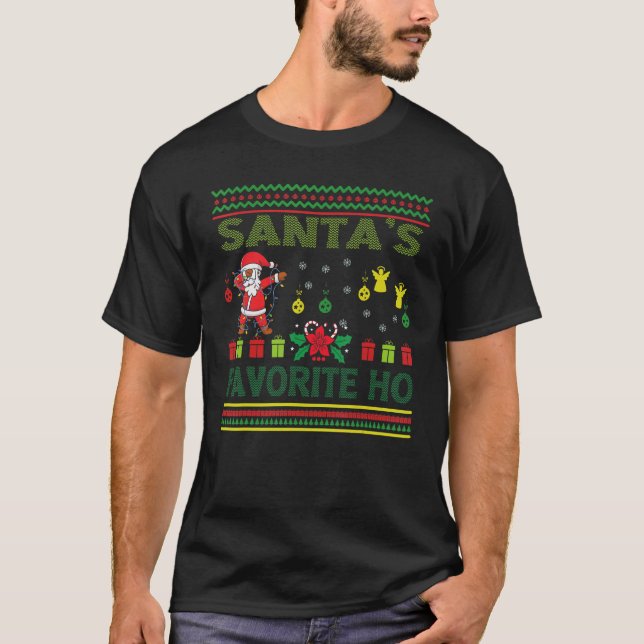 Christmas pajamas   Don't Stop Believin Santa Kids T-Shirt (Front)