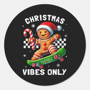 Christmas Pajamas Funny Gingerbread Ginger Christm Classic Round Sticker