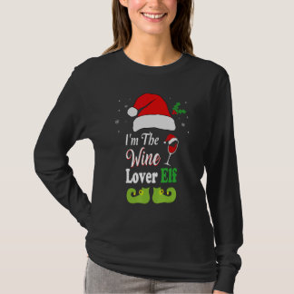 Christmas pajamas I'm The Wine   Elf Matching Xmas T-Shirt