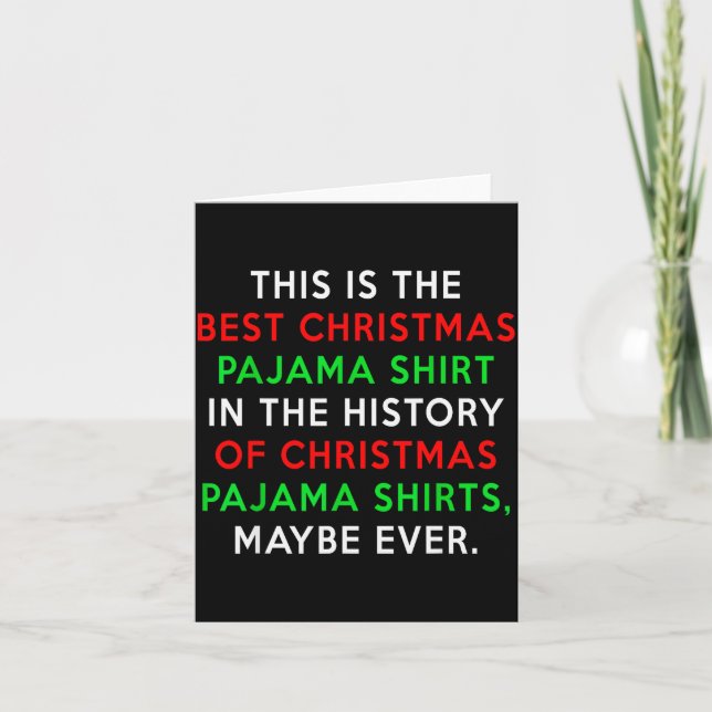 Christmas Pajamas Shirt - Fake News  Card (Front)