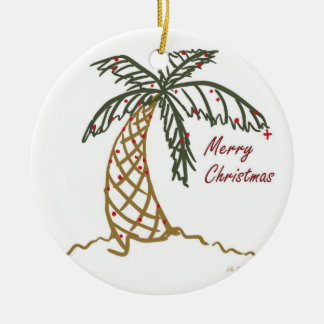 Christmas Palm Ceramic Tree Decoration