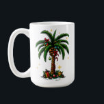 Christmas Palm Tree, Beach Aloha Christmas Coffee Mug<br><div class="desc">Escape to a tropical winter wonderland with our Christmas Palm Tree design. This unique and festive artwork brings a touch of the beach to your holiday celebrations, featuring a palm tree adorned with Christmas lights and ornaments. Whether you're dreaming of a warm and sandy Christmas or want to add a...</div>