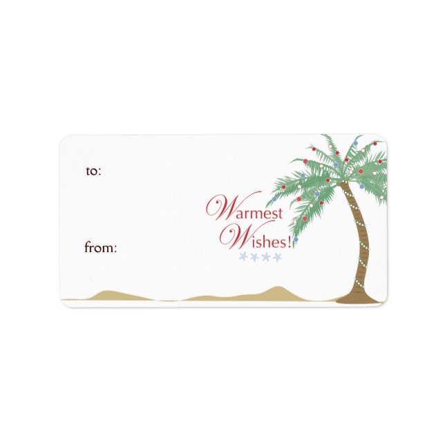 Christmas Palm Tree Gift Tag (Front)