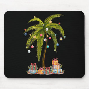 Christmas Palm Tree Light Hawaiian Tropical Funny Mouse Pad