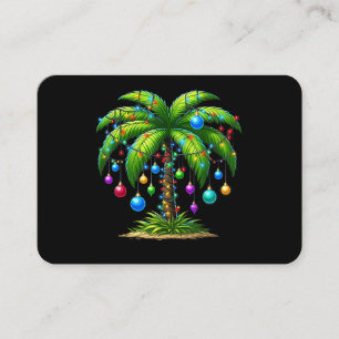 Christmas Palm Tree Light Hawaiian Tropical New Ye Business Card