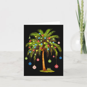 Christmas Palm Tree Light Hawaiian Tropical Xmas 1 Card