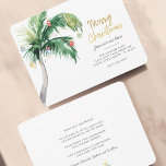 Christmas Palm Tree Moving Address Announcement<br><div class="desc">Christmas Holiday Coastal Moving Palm Tree Announcement you can easily customise by clicking the "Personalise" button. Add your custom message and names on the reverse side</div>