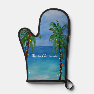 Christmas palm tree oven mitt