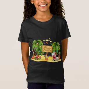 Christmas Palm Tree Tropical Xmas Coconut Lights P T-Shirt
