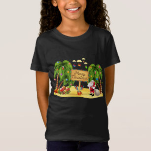 Christmas Palm Tree Tropical Xmas Coconut Lights P T-Shirt