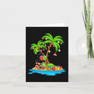 Christmas Palm Tree Tropical Xmas Coconut Matching Card