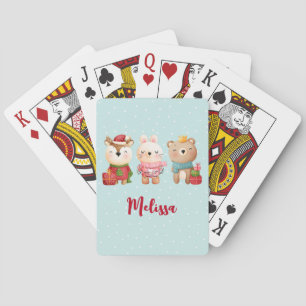 Christmas Pals - Reindeer, Bear & Rabbit Playing Cards