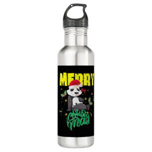 Christmas Panda 710 Ml Water Bottle
